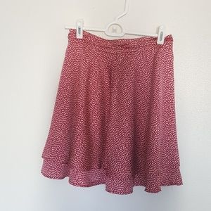 Forever 21 Red Skater Skirt